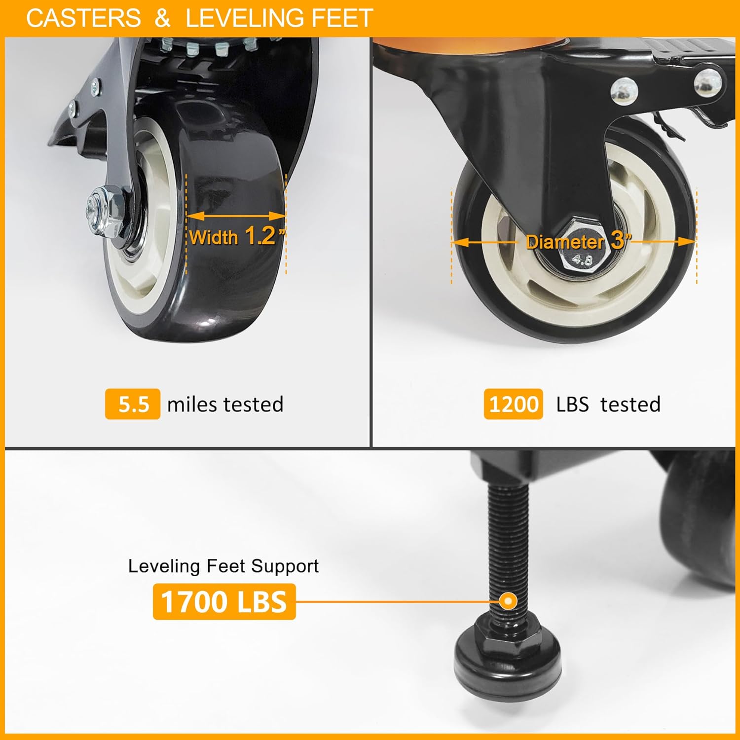 RIVECO 12U Server Rack Adjustable Depth Network 4 Post Cabinet Open Frame with Leveling Feet & Wheels Fully Rivets 1400 LBS
