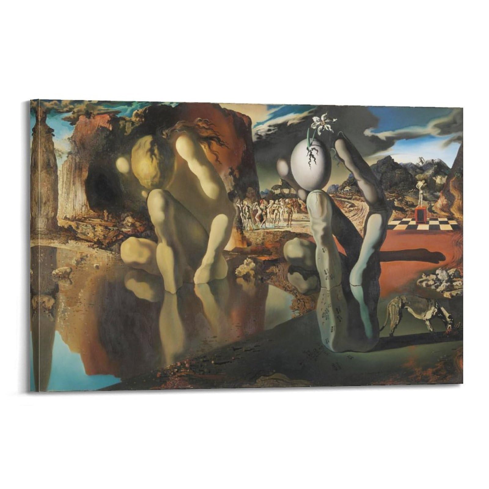 YMXSDIMDS The Metamorphosis of Narcissus by Salvador Dali Painting Art Posters Canvas Art And Wall Art Picture Print Modern Family Bedroom Decors 16x24inch(40x60cm)