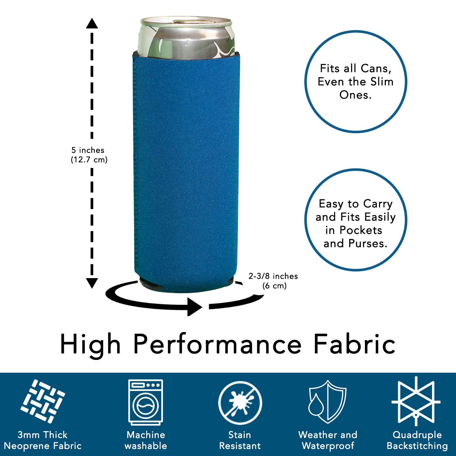 Neoprene Slim Can Cooler Sleeve White Claw 12 Oz Tall Desertcart