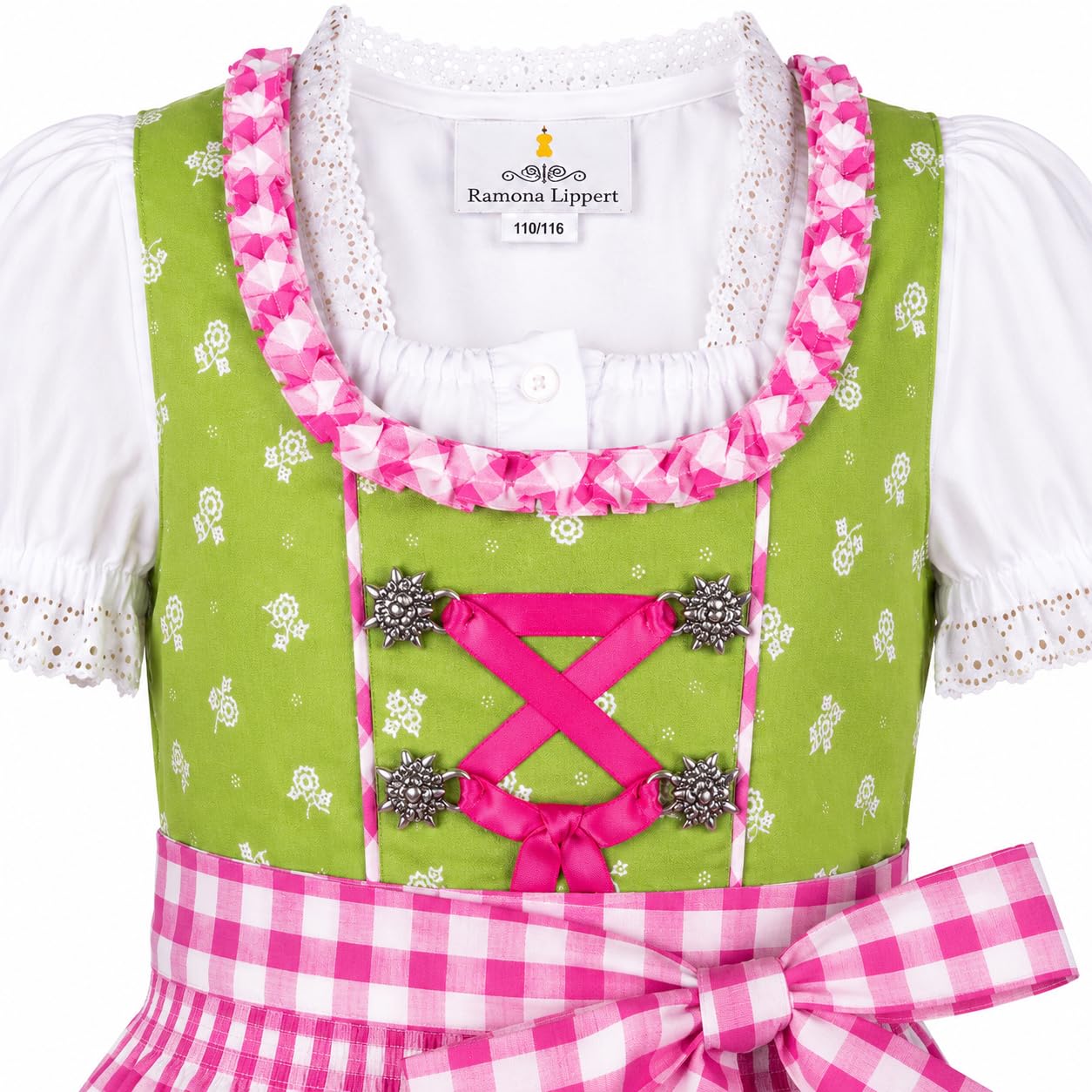 Ramona Lippert Kinderdirndl Chrissi, 3-teilig mit Bluse, grün