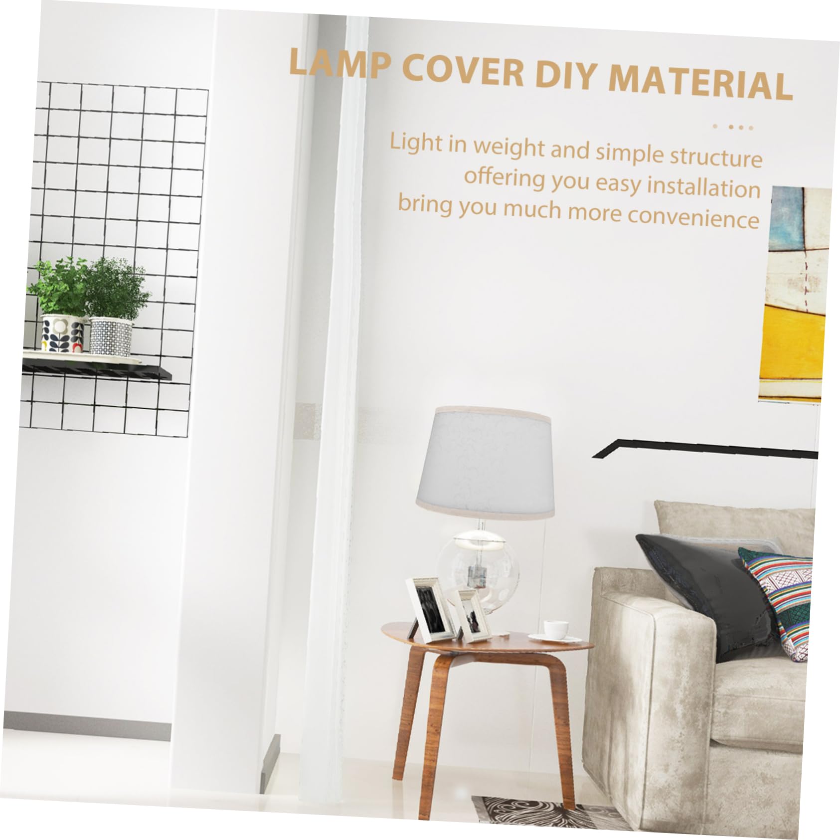 Materiale per Paralume per Lampade Bianco, in PVC 2 Pezzi