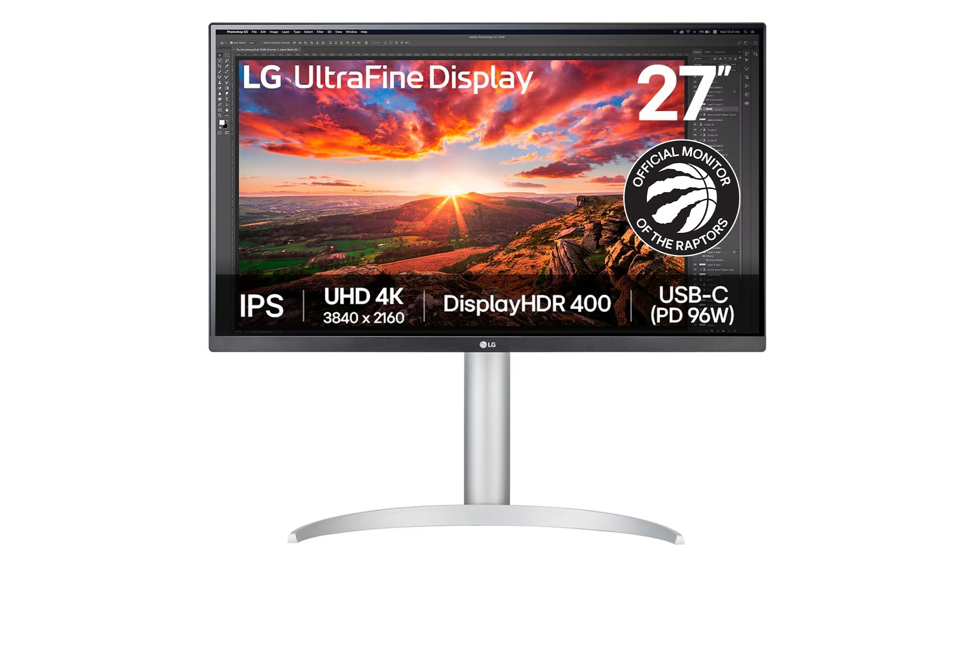 LG Ultrafine 27 inch 4K UHD (3840x2160) IPS Monitor, USB-C PD 90W