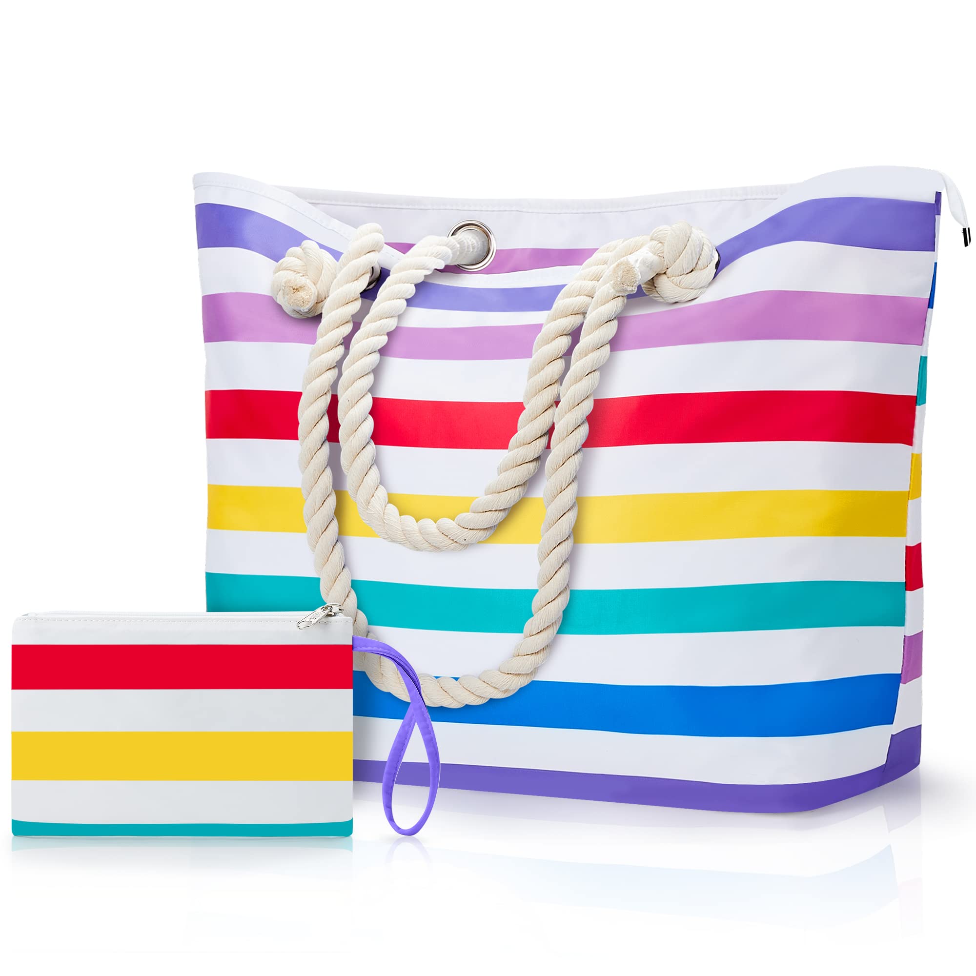 WLLWOO Beach Bags For Women,Extra Large Beach Tote Waterproof Sandproof,Swim Pool Totes Bag Vacation Beach Bag