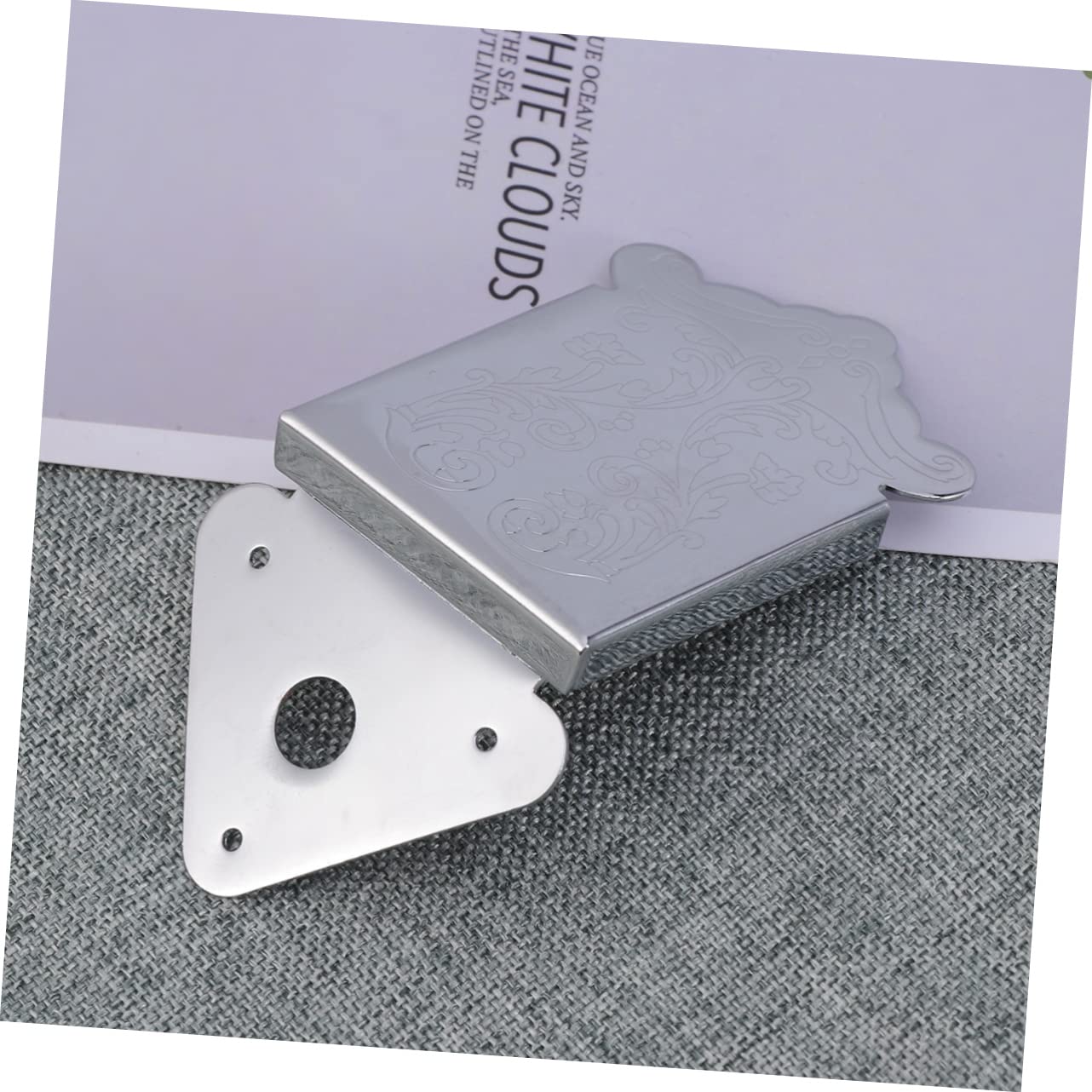 Garneck Guitar Maker's Triangle Tailpiece Mandolin Tailpiece Cover Chrome Plated 8-string Mandolin Guitar Removable Cover