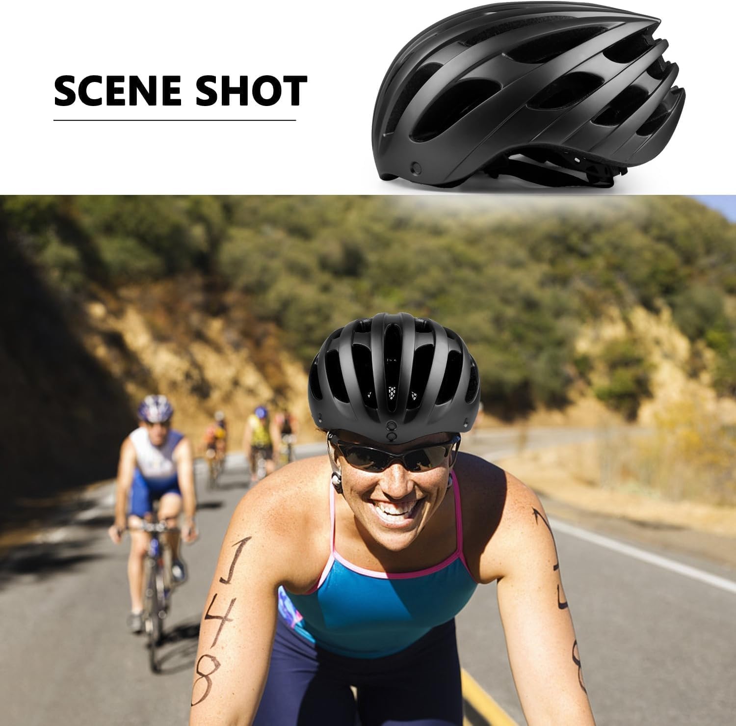 Shinmax Bike Helmet for Men Women, Bicycle Helmet with Detachable Magnetic Goggles Adjustable for Adult Road Biking Mountain Cycling Helmet (BC-001) - Image 8