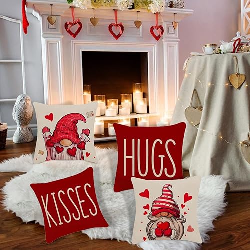 Miniatura 3 de Decoración del día de San Valentín, fundas de almohada de San Valentín, besos, abrazos, amor, decoración de corazón, aniversario, boda, decoración