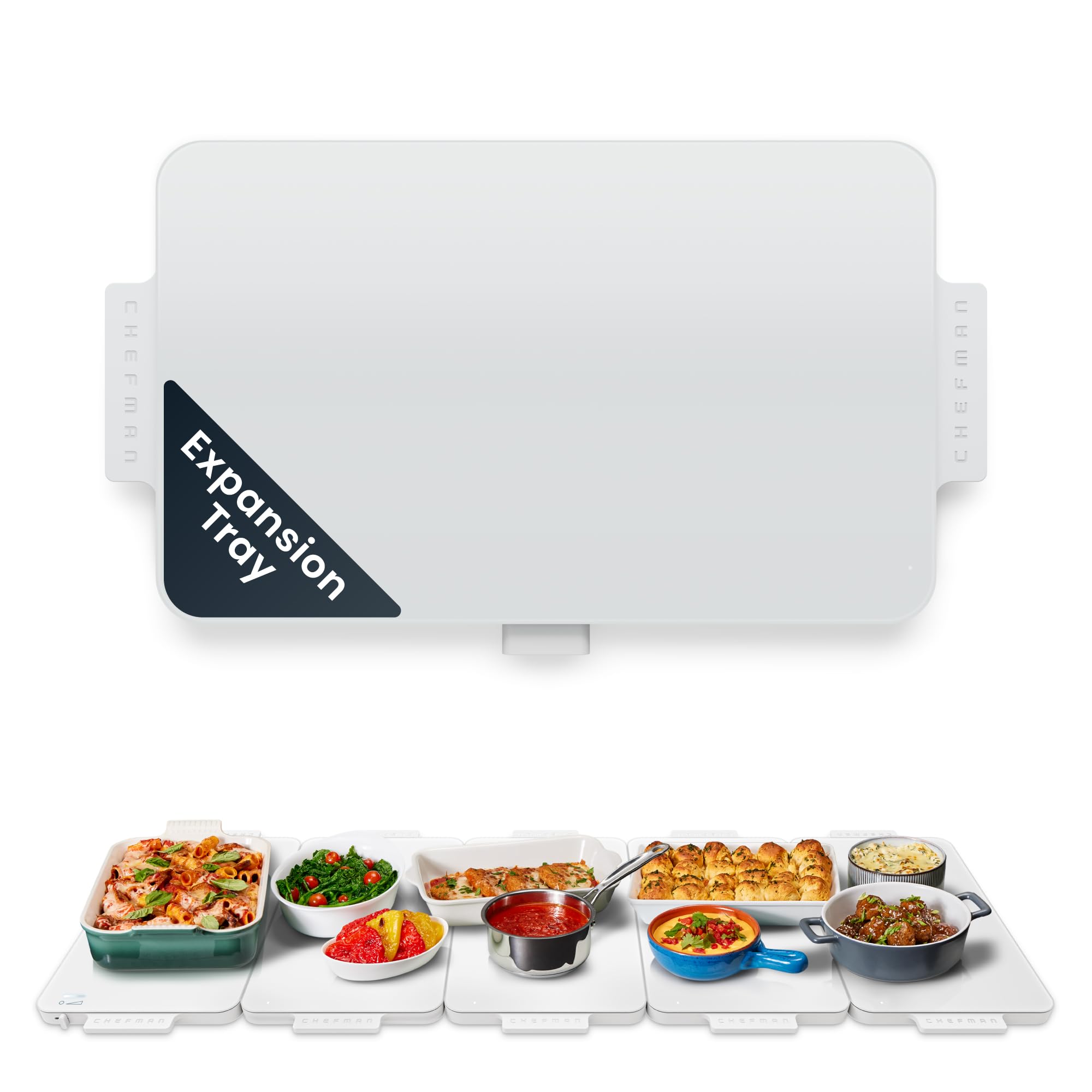 Chefman Everything Warmer Expansion Tray, 10” x 16” Electric Warming Tray, Requires Primary Panel for Use (Sold Separately), One Secondary Panel Included