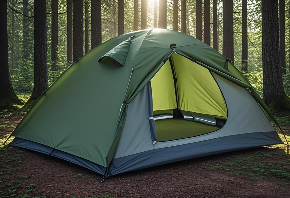 SHANQUAN Camping Tent 2/3/4 Person 7.2' x 5.3' x 43 in(H) Waterproof Lightweight Double Layer Dome Tent for Camping Hiking Large Size Easy Setup,Backpacking Tent