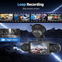 Podofo 4 Csatornás Autós Fedélzeti Kamera Szett - 1080P HD Első, Bal, Jobb és Hátsó Kamera, G-szenzor, Mozgásérzékelés, 24 Órás Parkolási Mó 5