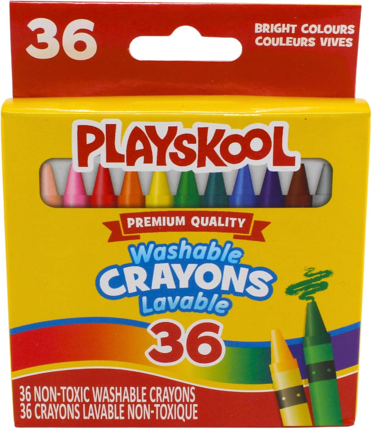 Playskool Premium Multicolour Washable Crayons - Pack of 36