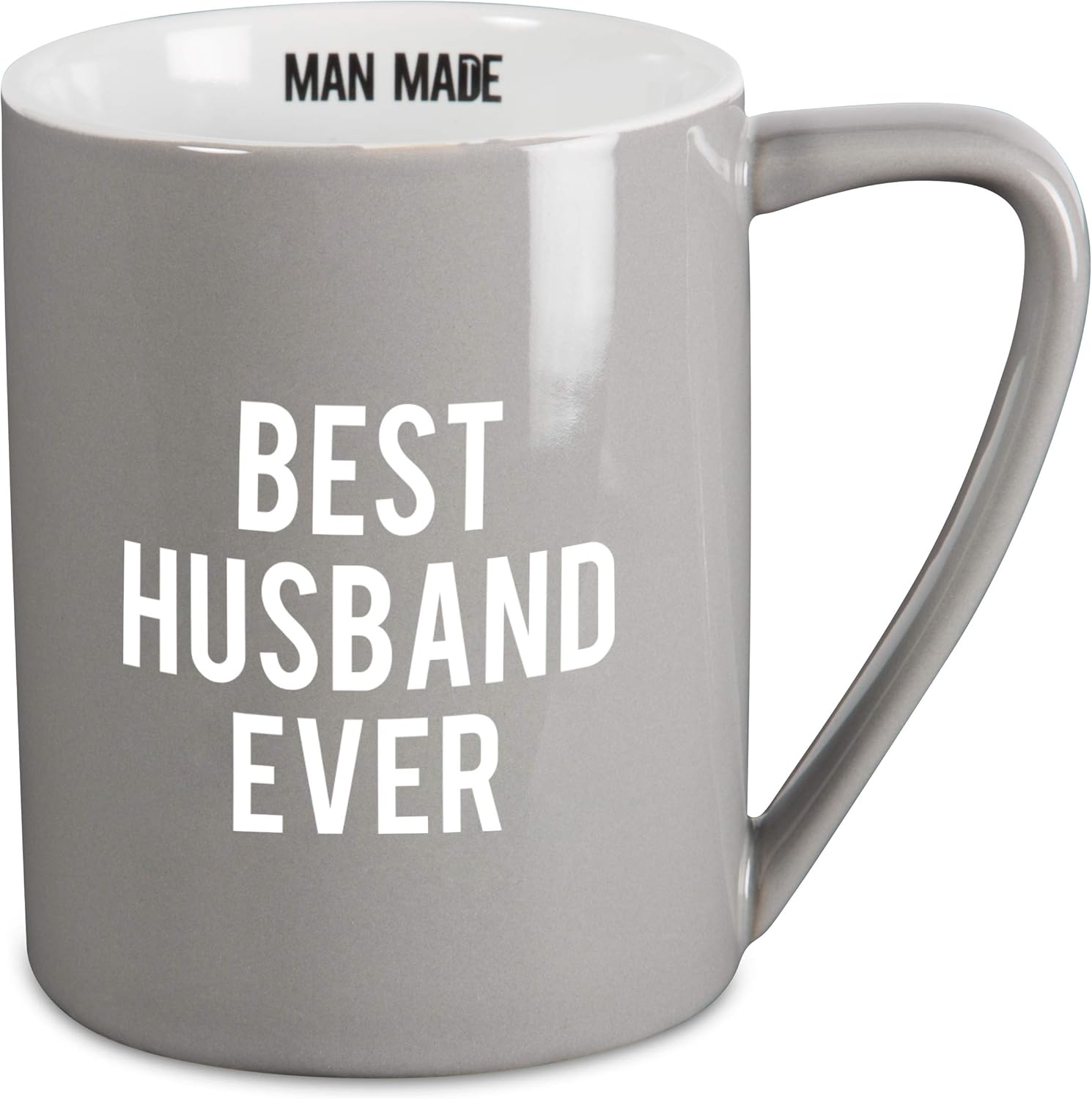 Pavilion Gift Company Man Made Best Husband Ever Coffee Mug, 18 oz, Gray
