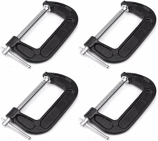 Wideskall® 8" x 3.25" inch Heavy Duty Malleable C Clamp (Pack of 4)