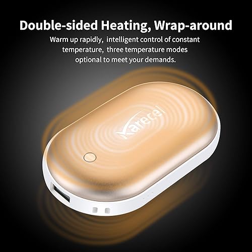 Miniatura 2 de Karecel - Calentadores de manos recargables 2 paquetes, calentadores de manos eléctricos de doble cara de 10,400 mAh, batería externa, calentadores