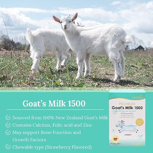 Miniatura 3 de Leche de Cabra Hi Well Premium 1500 300 Tabletas Fresa (paquete de 2)