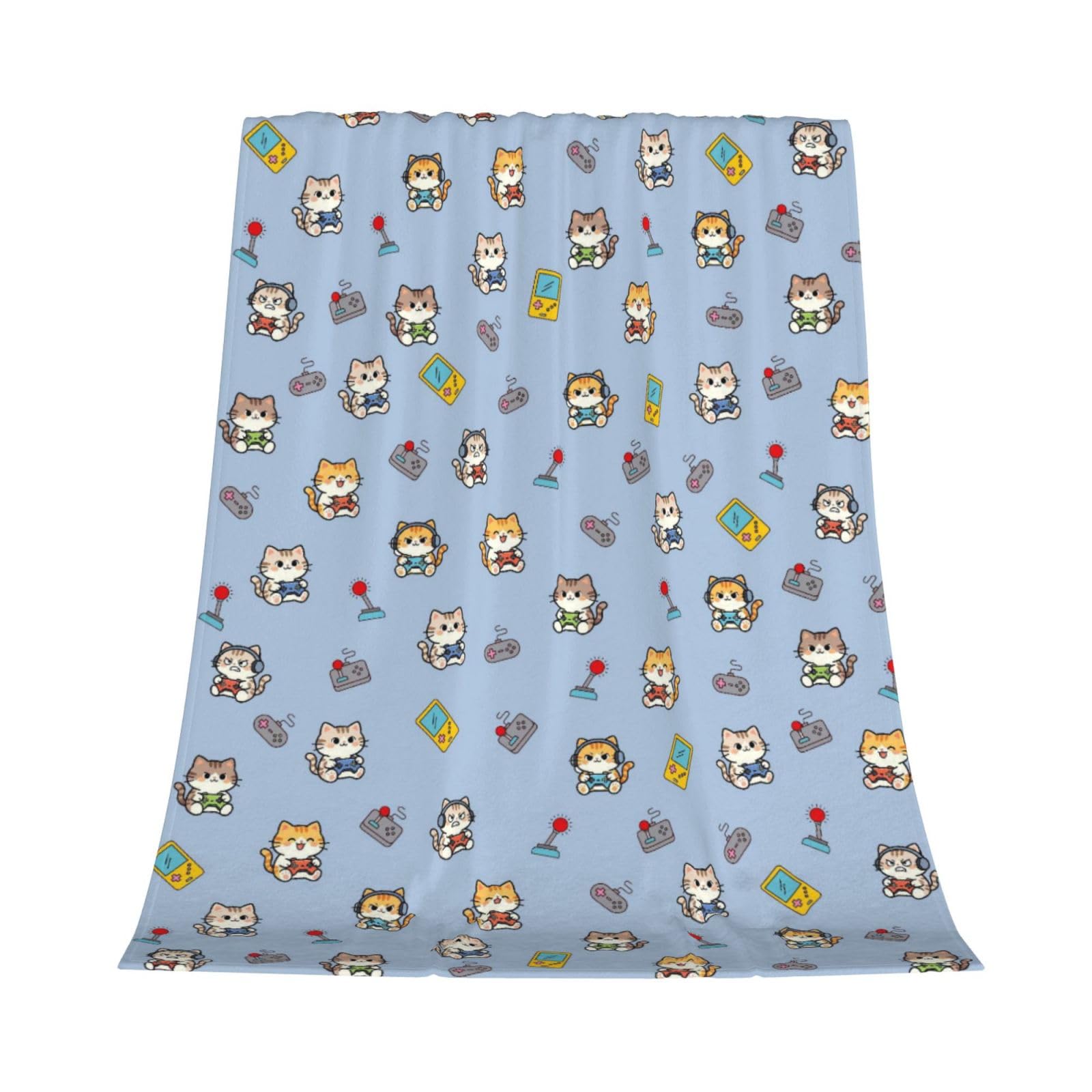 GardEssere Cat Cow Blanket Throw Cute Highland Cow Gifts for Men Women Flannel Funny Novelty Blankets Soft Lightweight Throws for Sofa Bedding for Adults Kids 100x130 CM — image 1