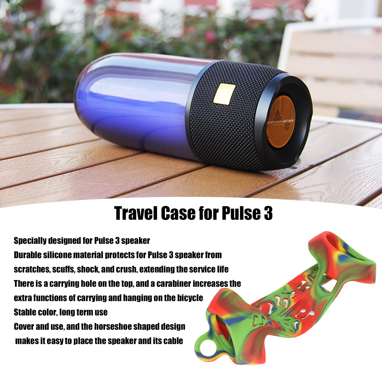 SIXRUN Custodia in Silicone per Pulse 3 Speaker, Custodia Protettiva