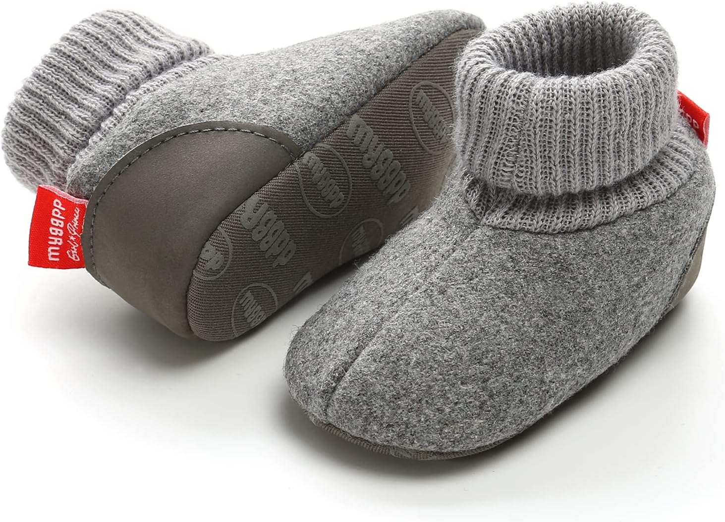 Baby Boys Girls Booties Non Skid Soft Sock Cotton Boots Infant Slippers Newborn First Walker Warm Crib Shoes
