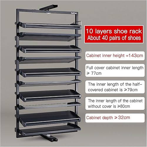 Miniatura 3 de Zapatero de metal giratorio de 360 para armario, zapatero apilable, organizador vertical para armario de dormitorio pequeño, almacenamiento de