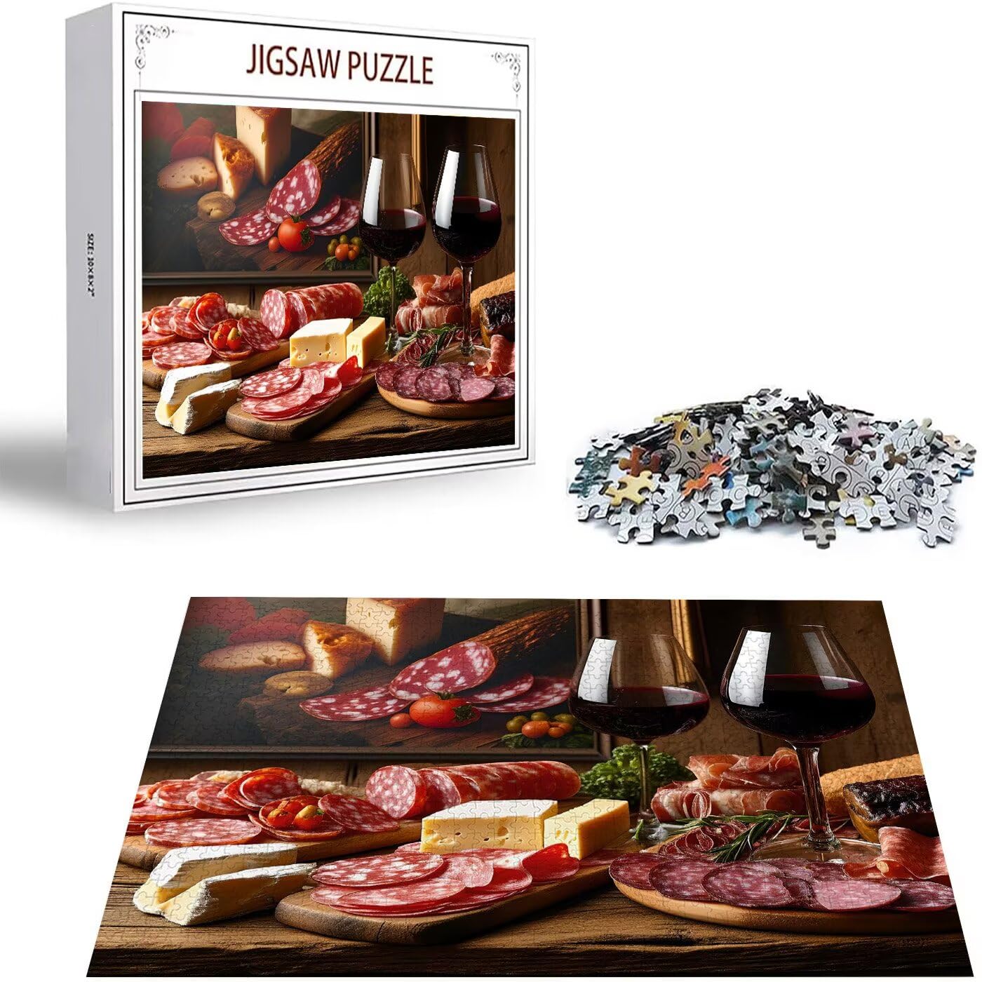 Puzzle 1000 elementów, puzzle dla dorosłych, drewniane puzzle dla dorosłych, wielokolorowe drewniane puzzle, klasyczne puzzle grillowe drewniane układanki z drewna Jigsaw, gra zręcznościowa dla całej