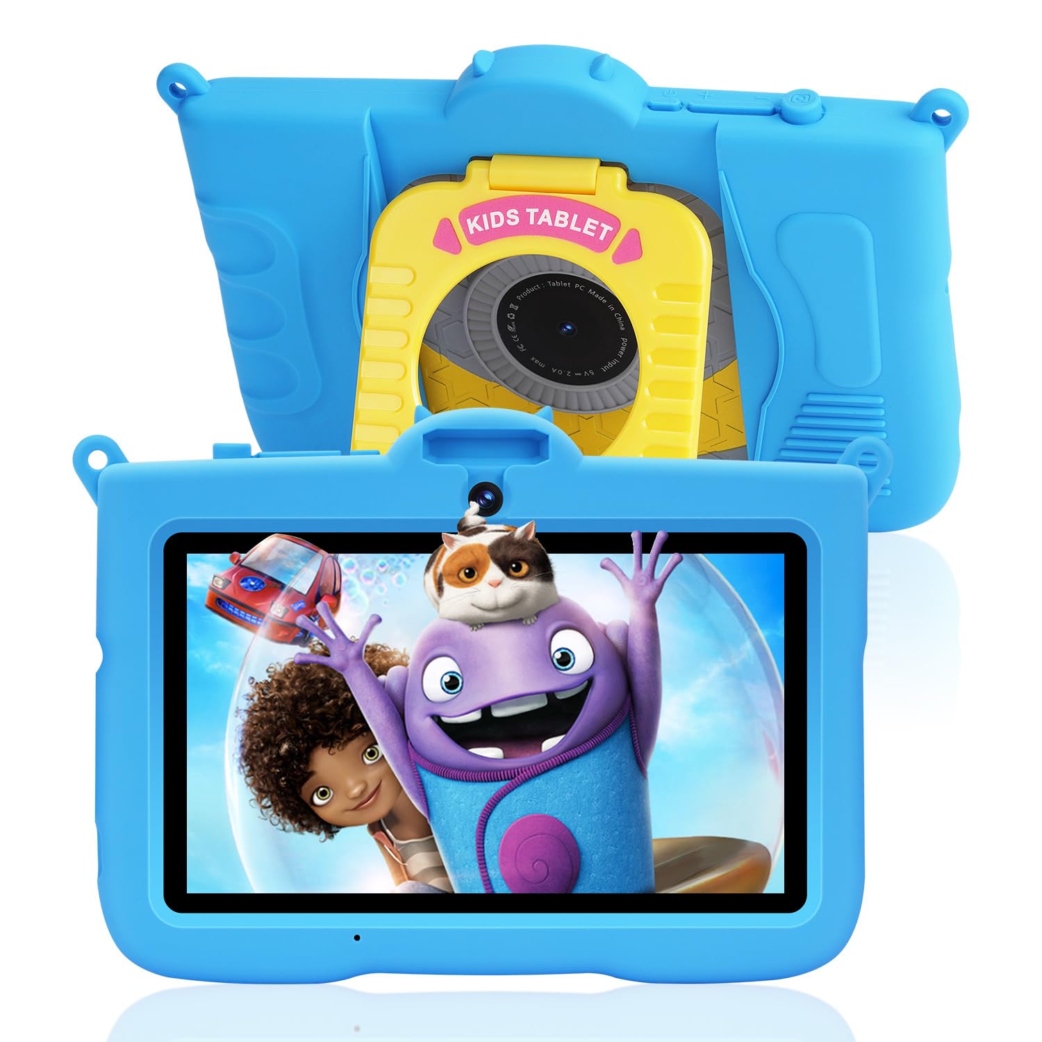 SANNUO Kids Tablet, 7 inch Android Tablet for Kids, 8GB RAM 64GB ROM 256GB Expand, Toddler Tablets with Shockproof Case, Parental Control, Kids Space,