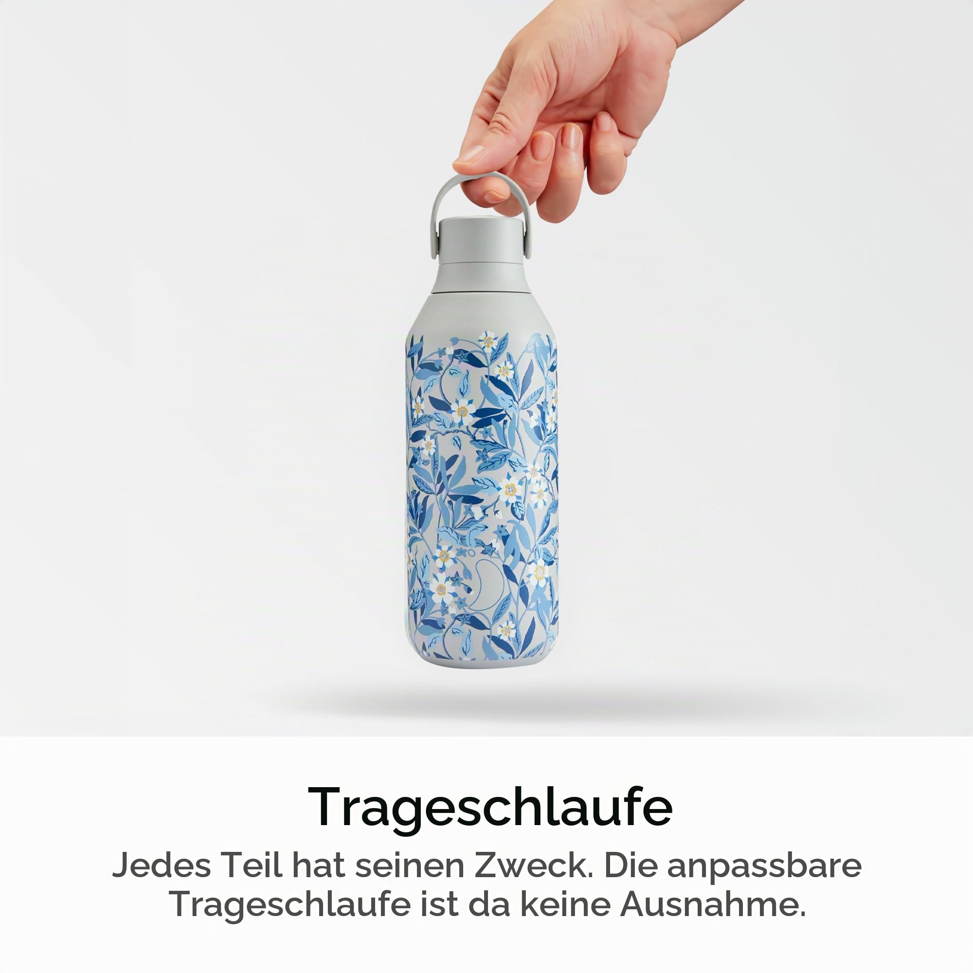 Chilly's Series 2 Trinkflasche - Isolierflasche aus Edelstahl mit Soft-Touch-Kragen & Trageschlaufe - Thermoflasche für heiße & kalte Getränke - Auslaufsicher, kein Schwitzen