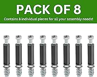 Vista 3 de Spare Hardware Parts Tornillo de fijación de bloqueo de leva (repuesto para pieza IKEA #118331) (paquete de 8)