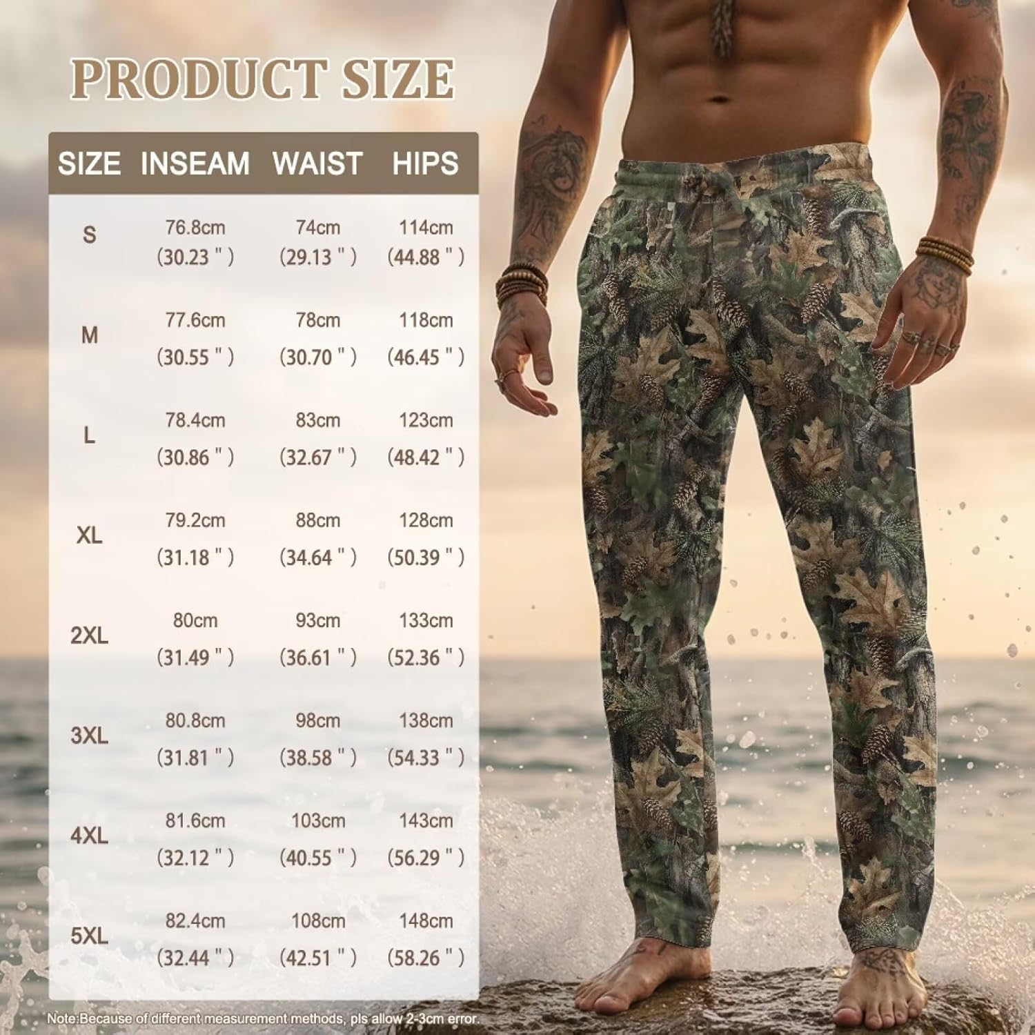 Jogger Sweatpants for Men Prints Trousers with Pockets Athletic Baggy Pants Relaxed Fit