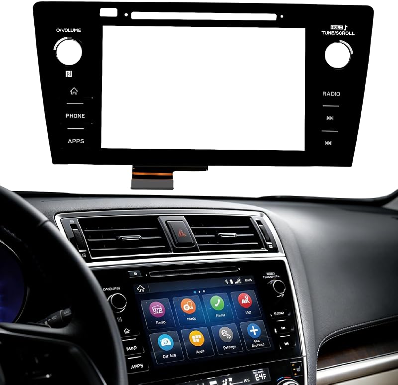 Digitalizador de tela sensível ao toque LCD de 8 polegadas YZQPNB com função PHONE para Subaru Outback e Legacy 2018 e 2019 – 1 unidade