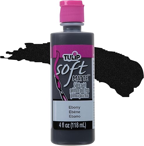 Vista 45 de Tulip Pintura para tela suave, lavable, se mantiene suave y flexible, pintura permanente, para telas claras y oscuras, 4 onzas líquidas, blanco