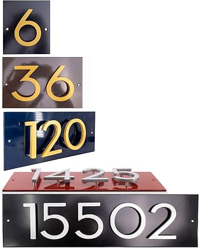 Letrero de pared de dirección horizontal moderno flotante de 4 pulgadas - Letrero de montaje en pared personalizado para el hogar o al aire libre -