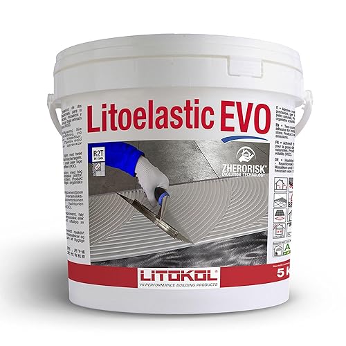 Litoelastic EVO - Adhesivo para azulejos de vidrio y piedra (11 lb)