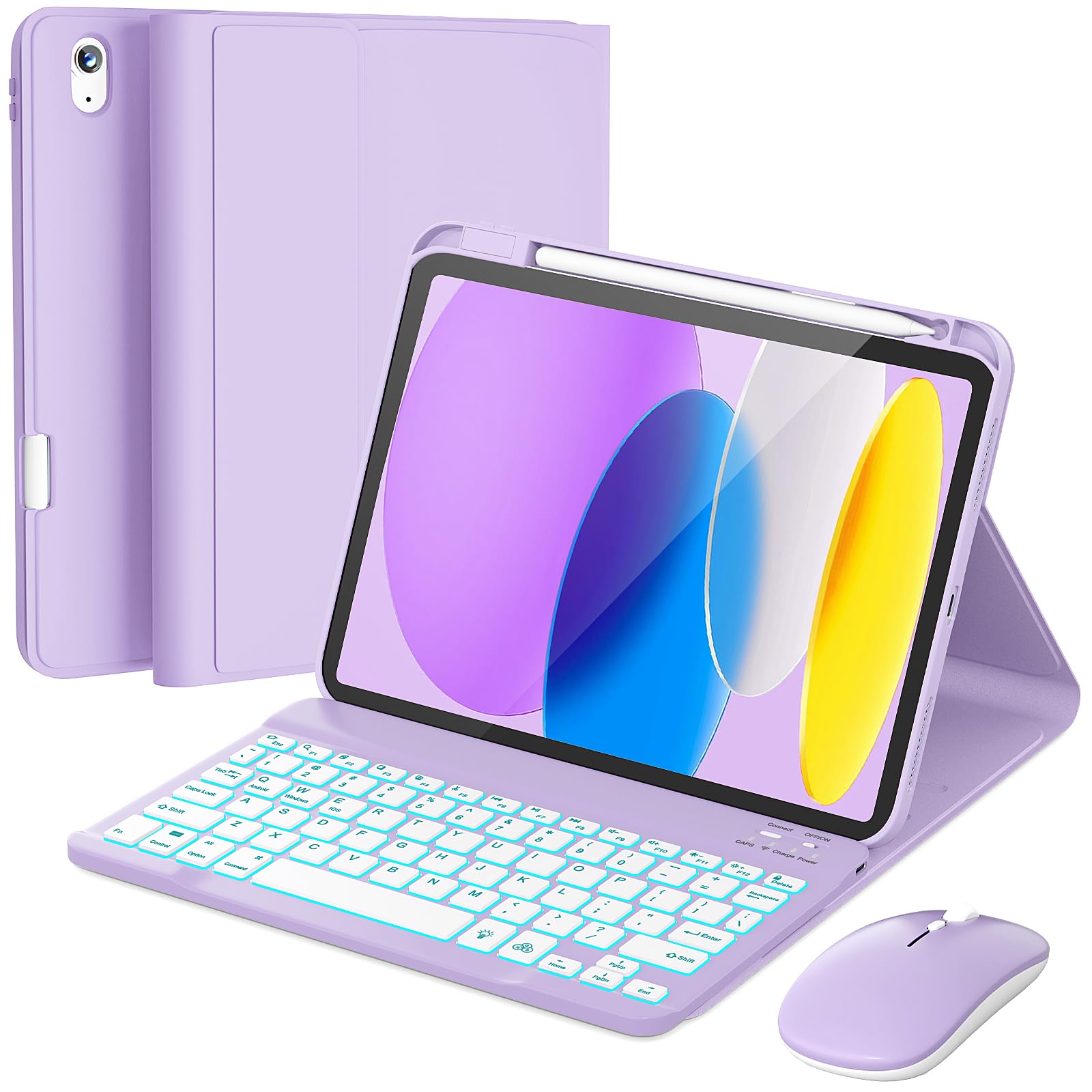 RAYMCRAFT for iPad 11th (A16)/10th Generation Keyboard Case &amp; Mouse Combo