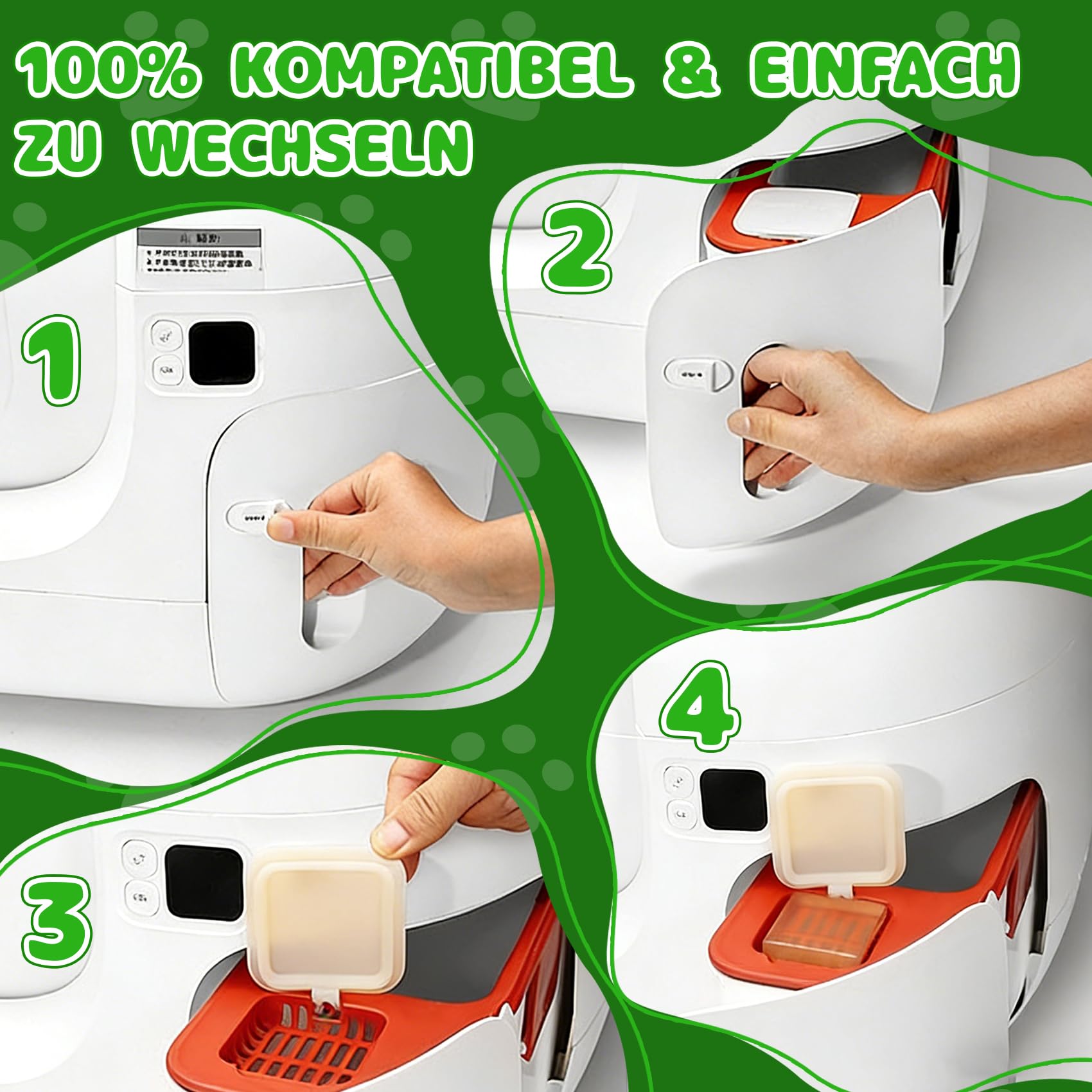 6 Stück N50 2.0 Geruchsvernichter für Petkit Pura Max/Max 2 | Geruchsentferner Pods | Neutralisiert Ammoniak (bis 95%) | Einfacher Wechsel, Langzeit-Frische