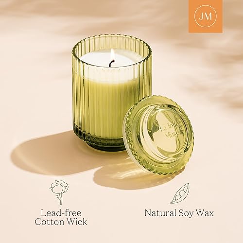 Miniatura 22 de LA JOLIE MUSE Velas perfumadas para el hogar, vela perfumada de peonía de maracuyá, cera de soja natural, 80 horas de combustión, velas de regalo