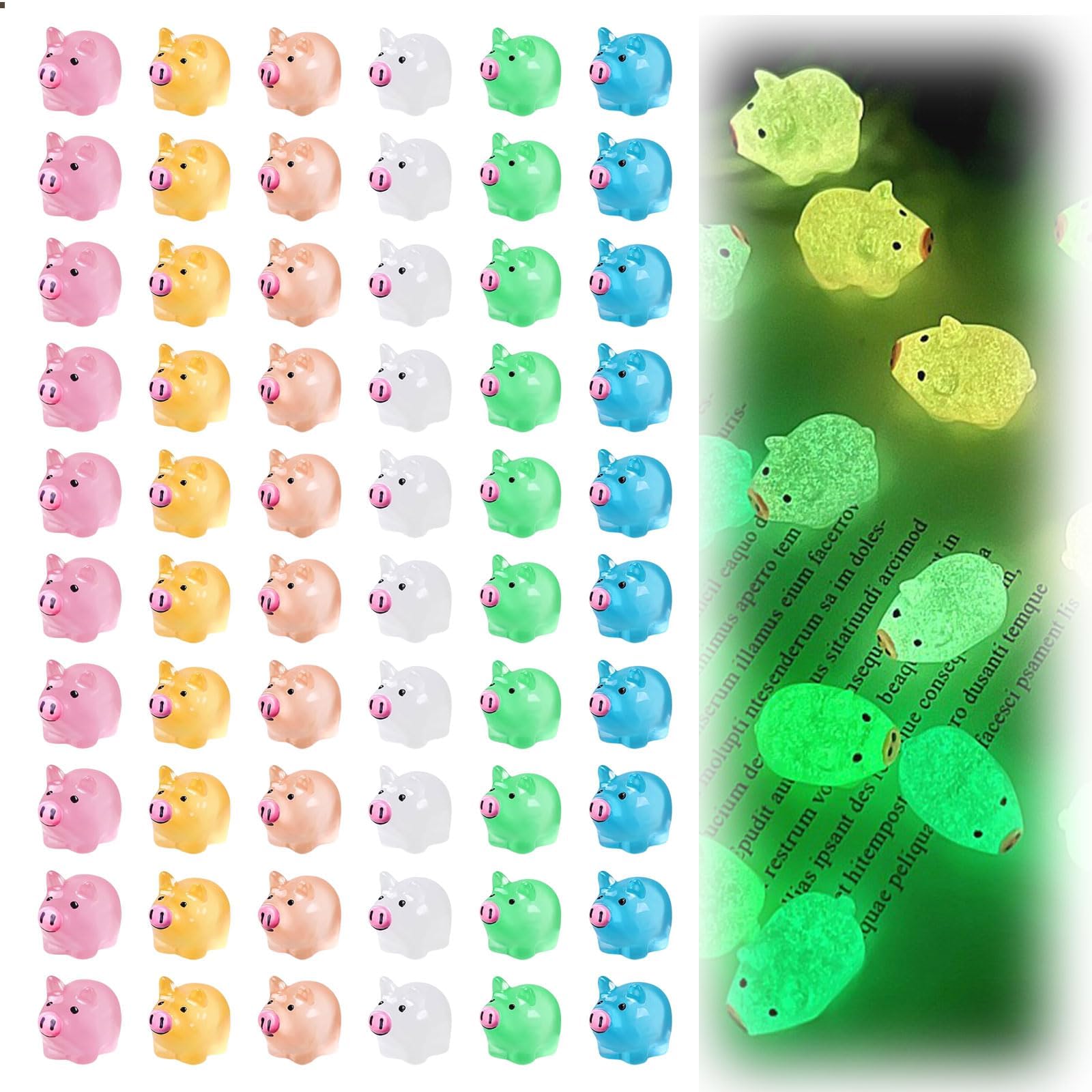 Prasacco Lot De 50 Mini Figurines De Vache En Résine - Animaux Miniatures Mignons - Figurines D