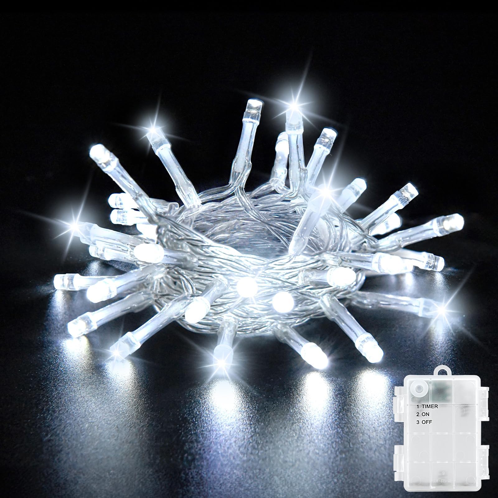 VOLTRONIC LED Lichterkette Mit Fernbedienung – 200 LEDs, IP44, Batteriebetrieben, 8 Programme & Timer