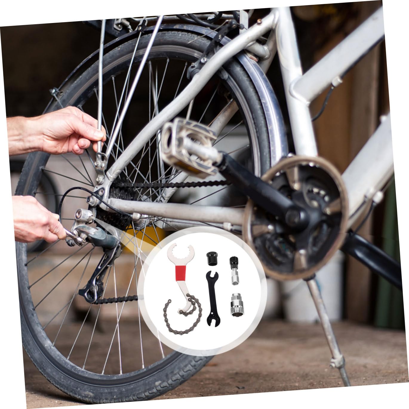 Hemobllo Estrattore per Pedivelle Bici Kit di Rimozione Movimento Centrale Strumento Estrattore Guarnitura per Ciclismo all Aperto
