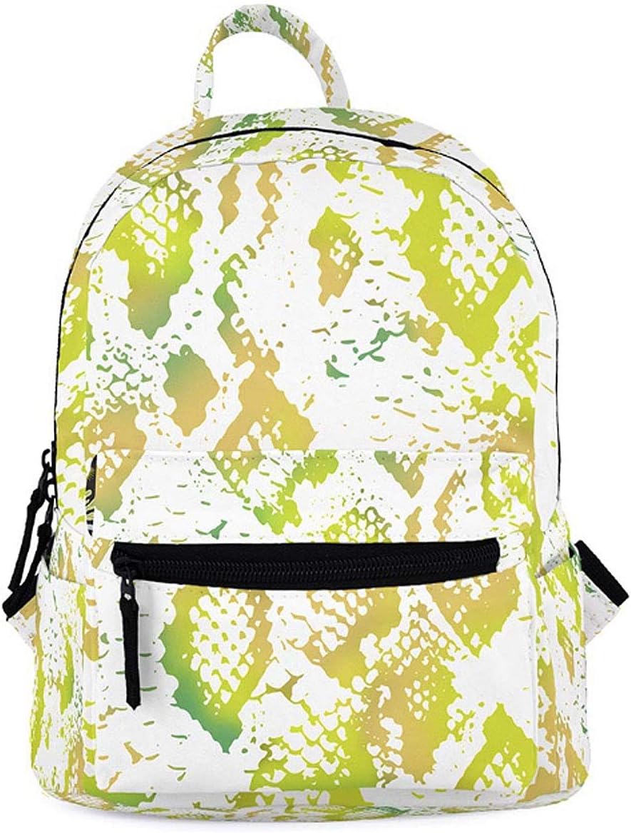 Mini Backpack Purse Snakeskin Leather Satchel Bag Casual Travel Daypack for Women