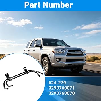 624-279 Transmission Oil Cooler Line Hose Compatible with Toyota 4Runner 2003-2009 Fj Cruiser 2007-2009 Lexus Gx470 2003 4.0L 4.7L Replaces 3290760070, 3290760071