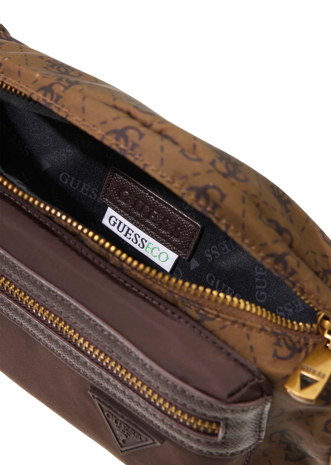 GUESS Torba na pasek Berlin Bumbag Coffee brązowa