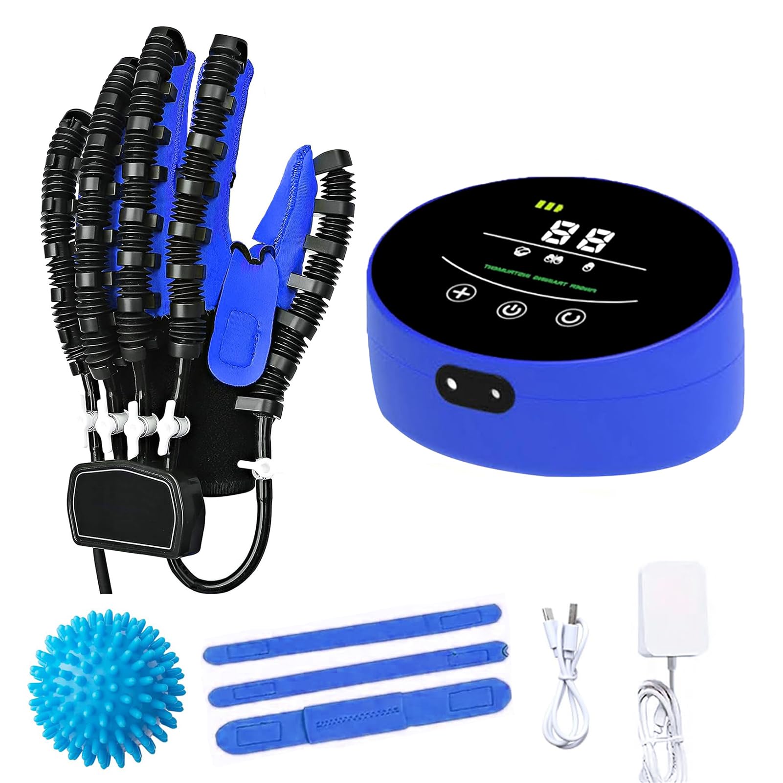 GAOXIAO Versión Mejorada de Guante de Robot de Rehabilitación con Función de Dedo y Mano para Pacientes, Guantes Manos para Ictus Aparato Parálisis Cerebral de Rehabilitación de Manos B Left L