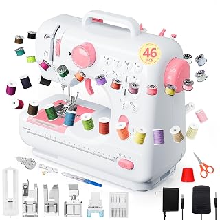 Portable Sewing Machine for Beginners – Clearance! 12 Built-in Stitch Options, Adjustable 2-Speed Foot Pedal, LED Sewing Light, and 32 Color Thread Kit – Ideal for Home Sewing – Only $39.99 - Amazon product rated Grade B