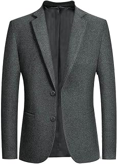 Blazer Jacket for Men Lightweight Notched Lapel 2 Button Classic Fit Tuxedo Jackets with Pockets for Work Business
