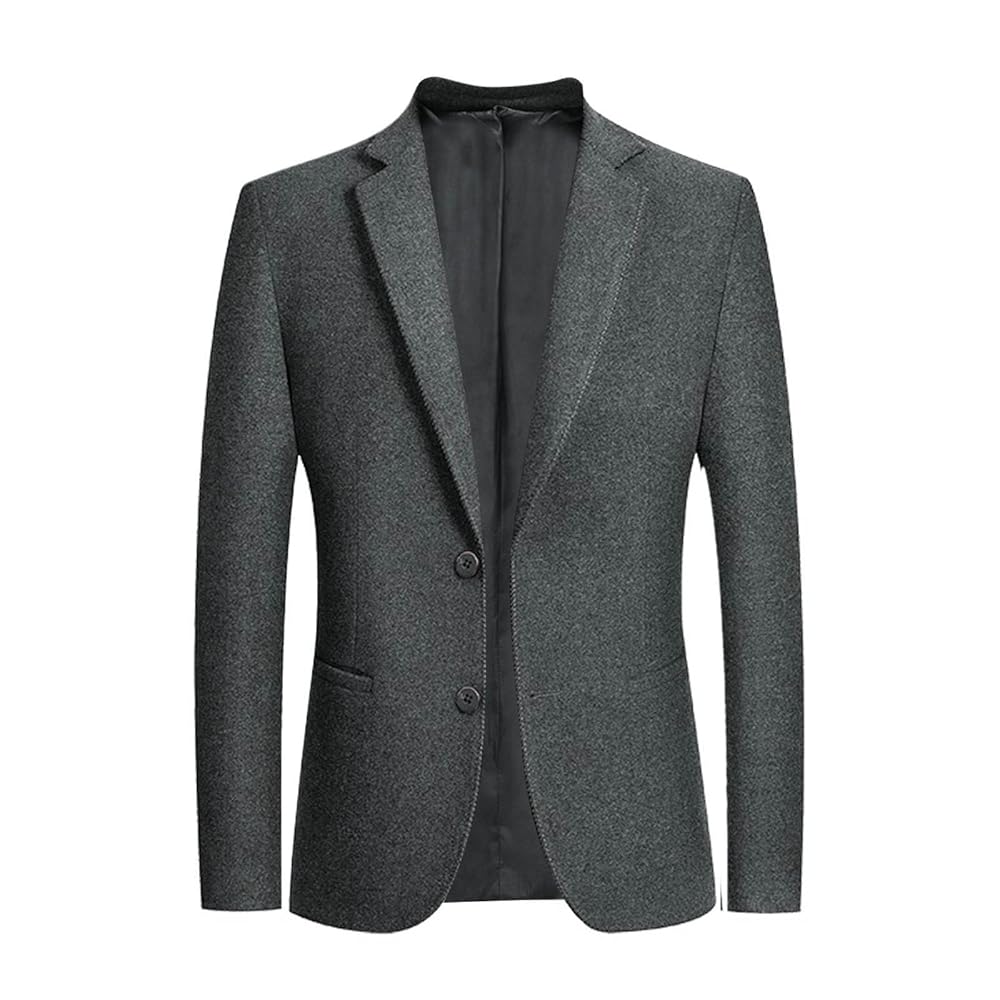 Sakko Uomo In Lana Tweed British - Blazer Sportivo Elegante Vestibilità Normale - Foto 9