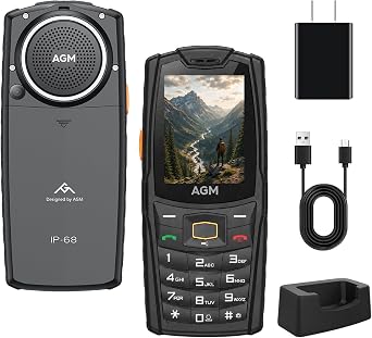 AGM M6 Mobile Phone, 4G LTE for T-Mobile, Removable Battery, 109dB Speaker