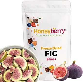 Freeze Dried Fig Slices 100g - 100% Pure Single Ingredient Freeze Dried Fruit - No Added Sugar, No Preservatives - Perfect for Snacking, Baking, Smoothies, Cocktail Garnish & Charcuterie Boards