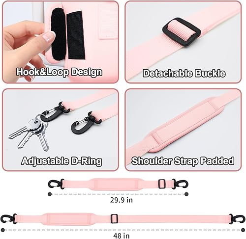 Miniatura 7 de Epinovo Bolsa de transporte para botella de agua con correa ajustable y bolsillo para teléfono, compatible con Stanley de 40 onzas, soporte para