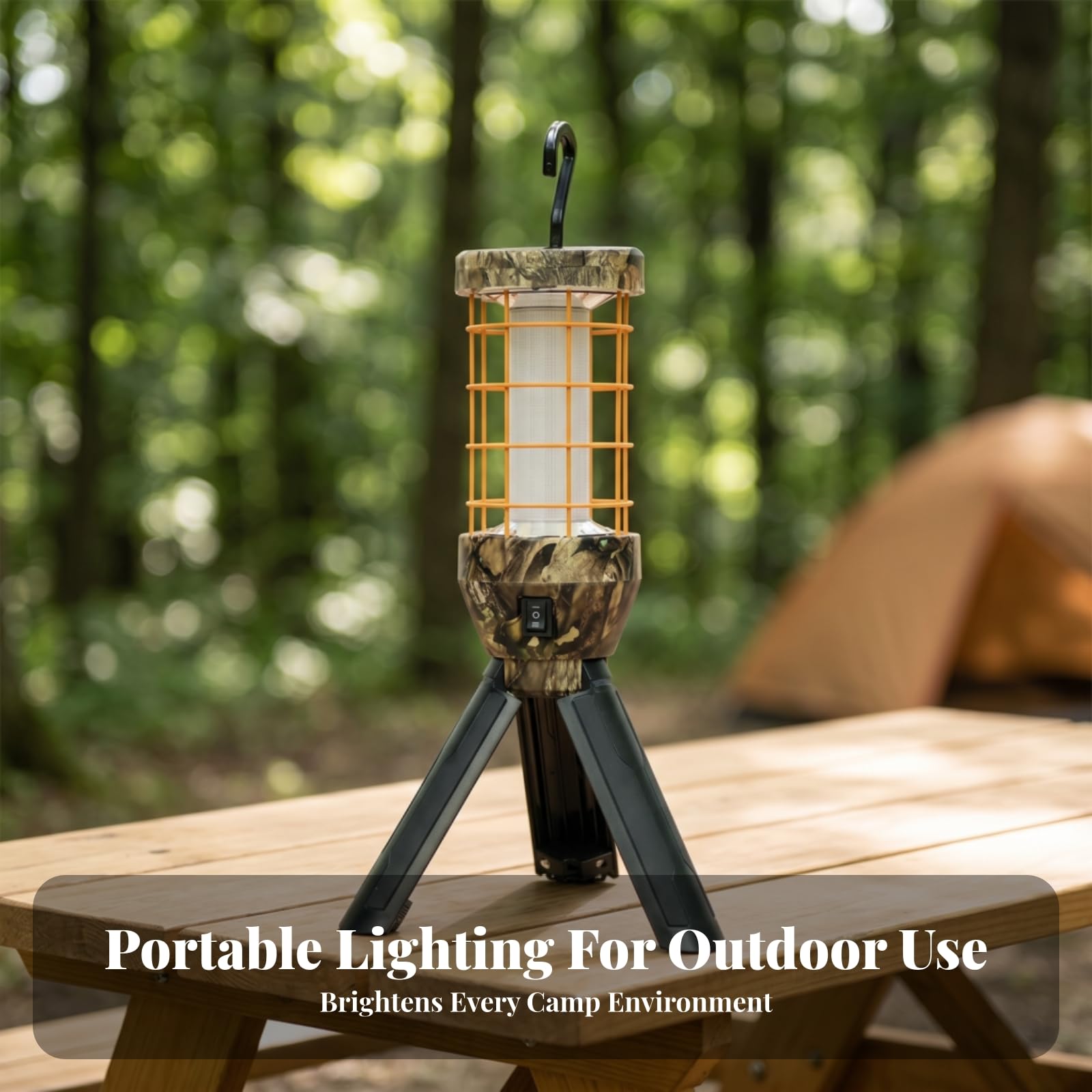 Faltbare Campinglaterne Schutzgitter Campinglampe Griffig Außenbeleuchtung
