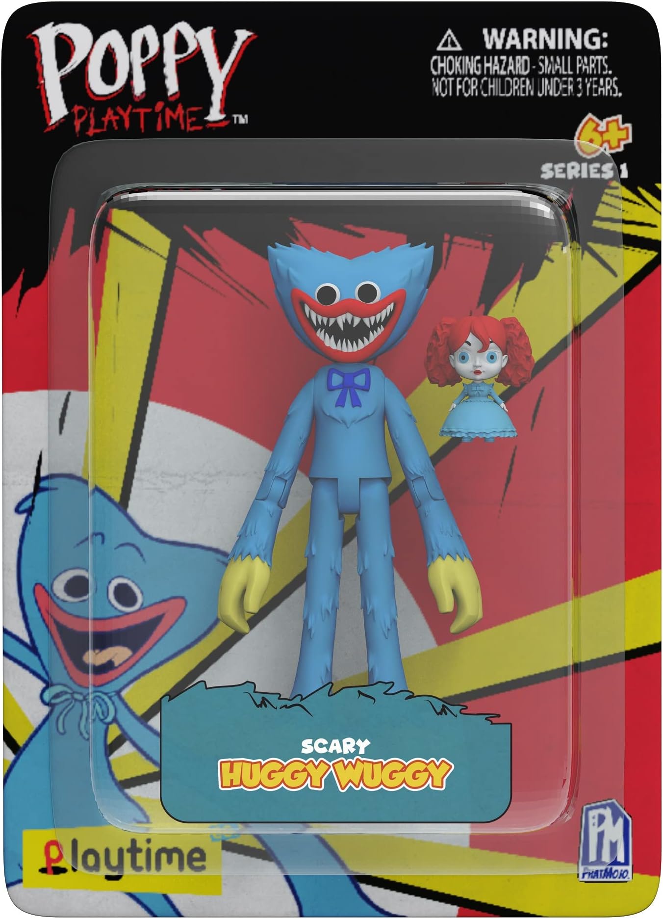 Bizak Poppy Playtime Huggy Wuggy Scary Articulated Action Figure, 13 cm, Come with Video Game Accessories, Different Characters to Collect, Ages 6 (64230014)