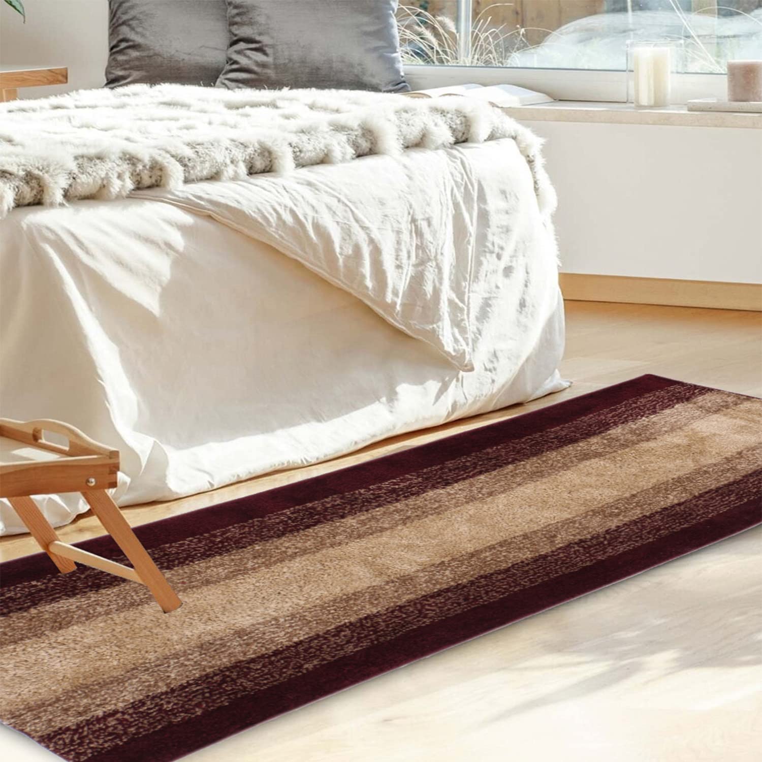 Kuber Industries Shaggy Carpet|Polyester Bedside Runner,Soft Rug for Hall,Offices,Kitchens,Bedroom,Floor Home D cor,5 x 2 Ft.(Maroon) (B0BBLV3ZSQ) Amazon Price History, Amazon Price Tracker